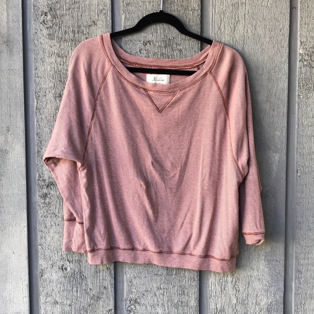 Striped 3/4 sleeve striped top